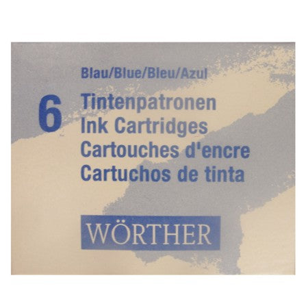 Cartucho de Tinta Azul Para Caneta Tinteiro Worther